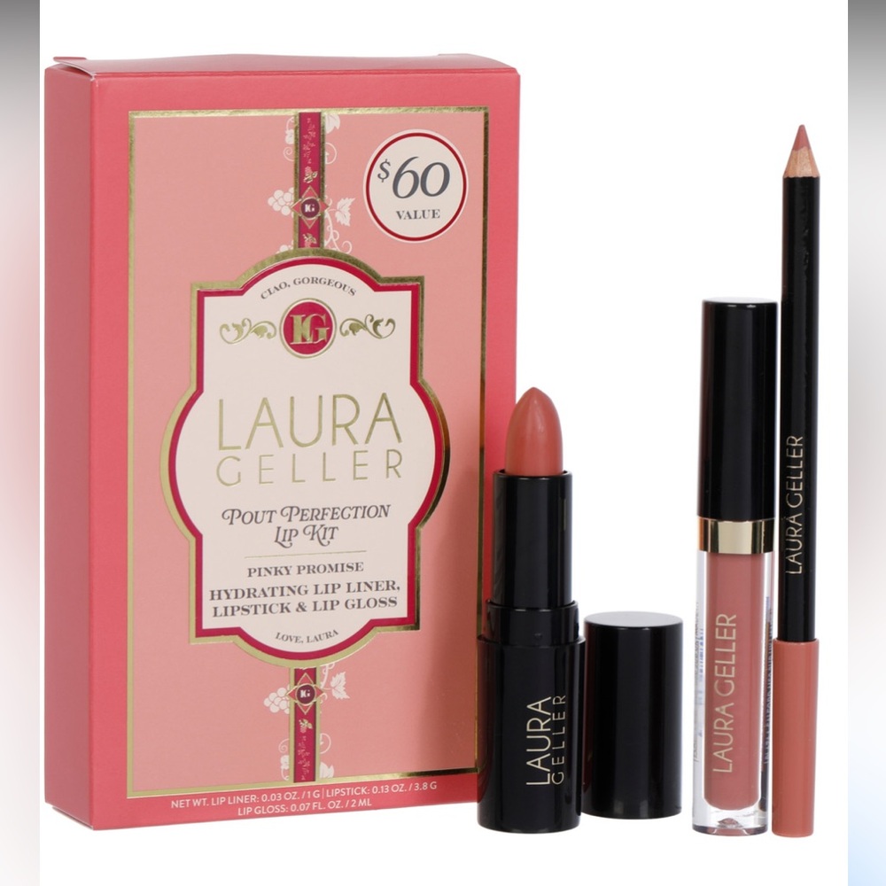 Laura Geller Pink Pout Perfection Lip Kit Pinky Promise NEW